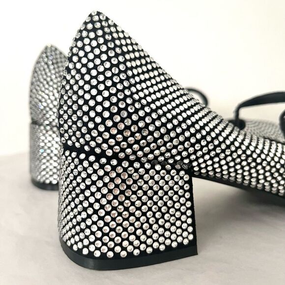 Jeffrey Campbell Rhinestone Covered Mary Jane Block Heels Size 7 NWOB - Picture 11 of 11